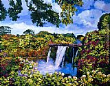 David Lloyd Glover Hawaiian Paradise Falls painting